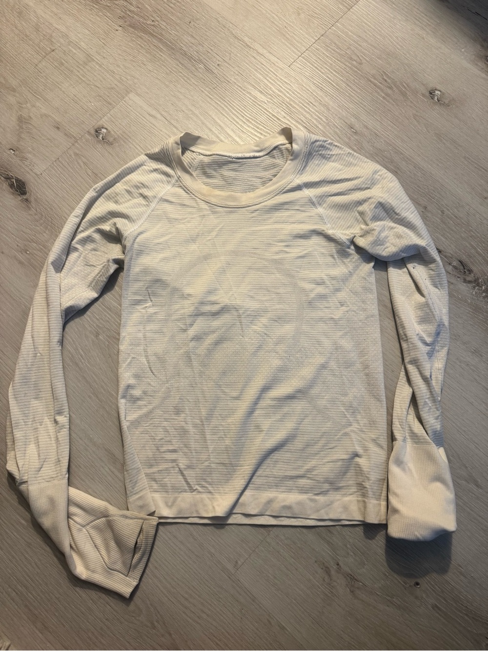 Women’s Long Sleeve Crewneck Top - Cream